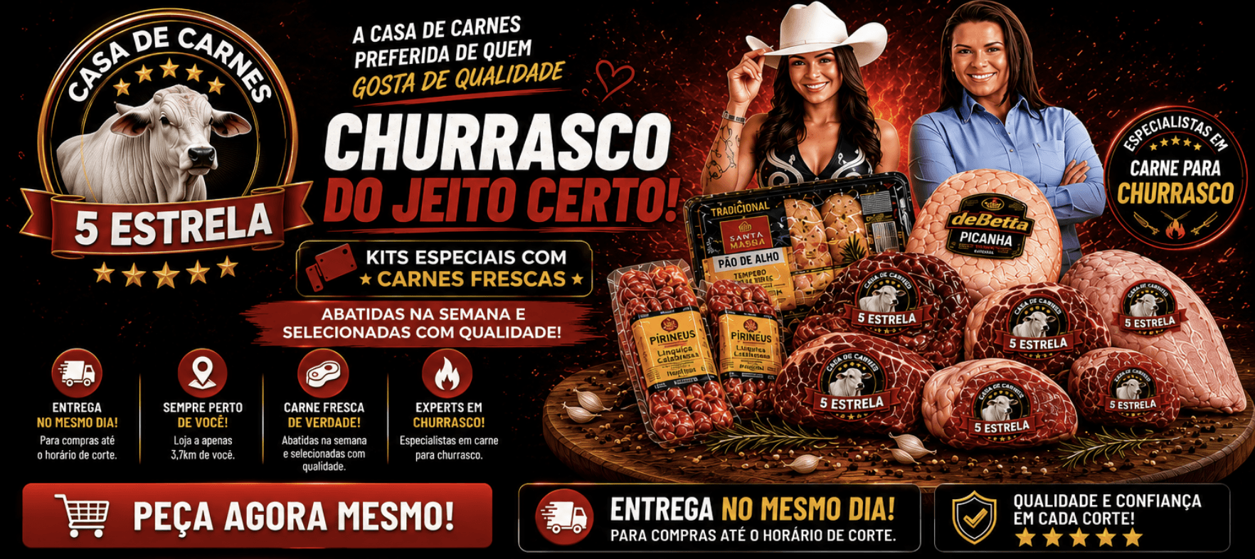 Casa de Carnes 5 Estrelas - Churrasco do Jeito Certo